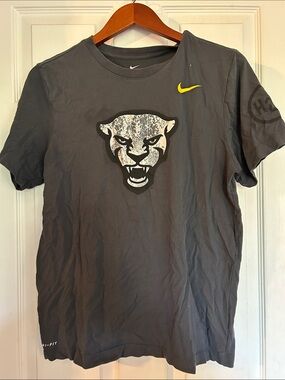 Nike Men’s Charcoal Gray Graphic Pitt Short Sleeve Tee